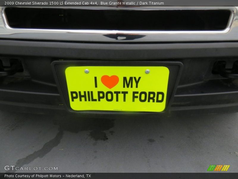 Blue Granite Metallic / Dark Titanium 2009 Chevrolet Silverado 1500 LS Extended Cab 4x4