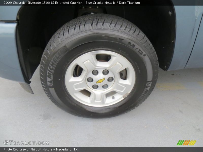 Blue Granite Metallic / Dark Titanium 2009 Chevrolet Silverado 1500 LS Extended Cab 4x4