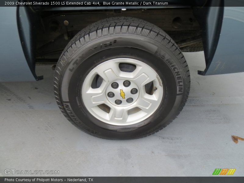 Blue Granite Metallic / Dark Titanium 2009 Chevrolet Silverado 1500 LS Extended Cab 4x4