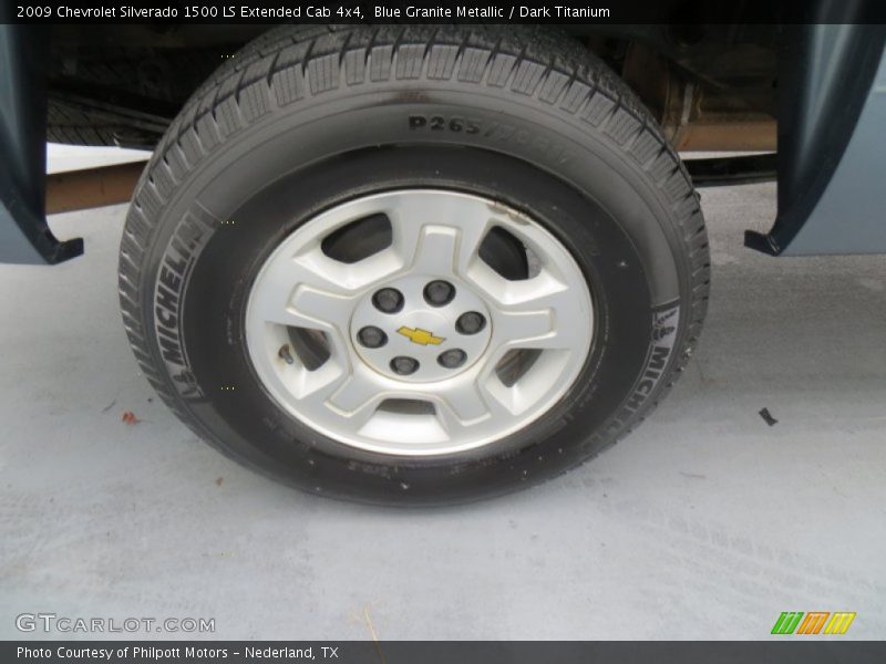 Blue Granite Metallic / Dark Titanium 2009 Chevrolet Silverado 1500 LS Extended Cab 4x4