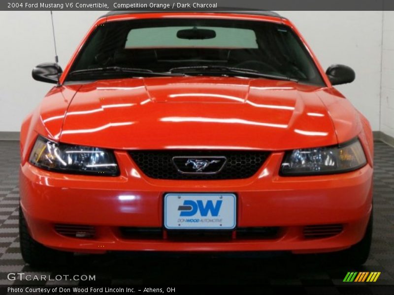 Competition Orange / Dark Charcoal 2004 Ford Mustang V6 Convertible