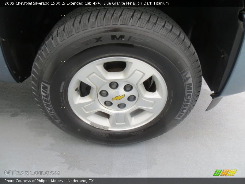 Blue Granite Metallic / Dark Titanium 2009 Chevrolet Silverado 1500 LS Extended Cab 4x4