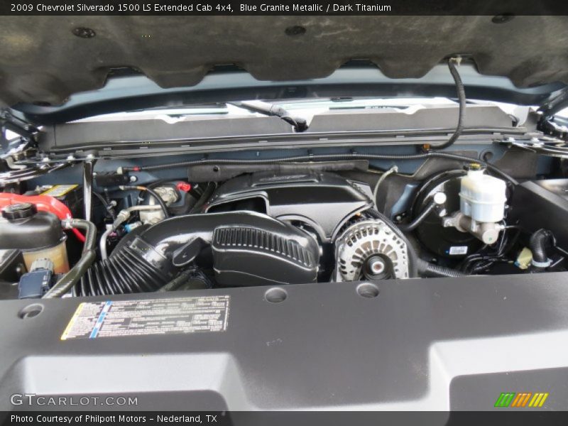 Blue Granite Metallic / Dark Titanium 2009 Chevrolet Silverado 1500 LS Extended Cab 4x4