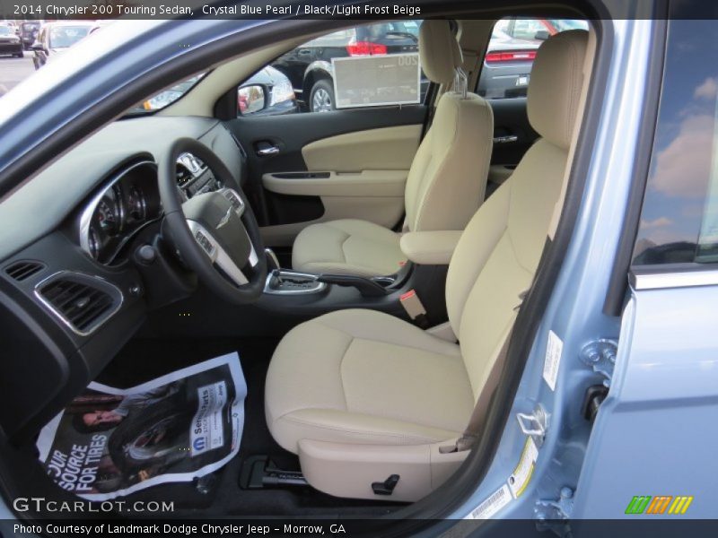Crystal Blue Pearl / Black/Light Frost Beige 2014 Chrysler 200 Touring Sedan