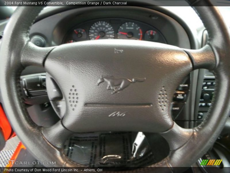 Competition Orange / Dark Charcoal 2004 Ford Mustang V6 Convertible