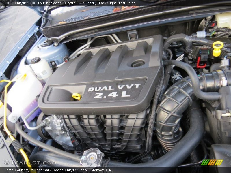 Crystal Blue Pearl / Black/Light Frost Beige 2014 Chrysler 200 Touring Sedan