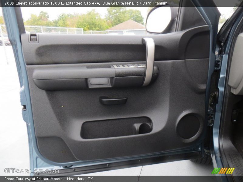 Blue Granite Metallic / Dark Titanium 2009 Chevrolet Silverado 1500 LS Extended Cab 4x4