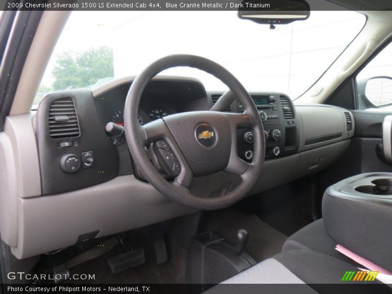 Blue Granite Metallic / Dark Titanium 2009 Chevrolet Silverado 1500 LS Extended Cab 4x4