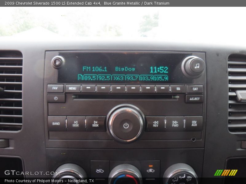 Blue Granite Metallic / Dark Titanium 2009 Chevrolet Silverado 1500 LS Extended Cab 4x4