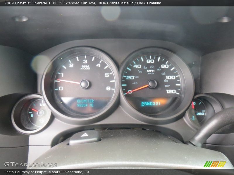 Blue Granite Metallic / Dark Titanium 2009 Chevrolet Silverado 1500 LS Extended Cab 4x4