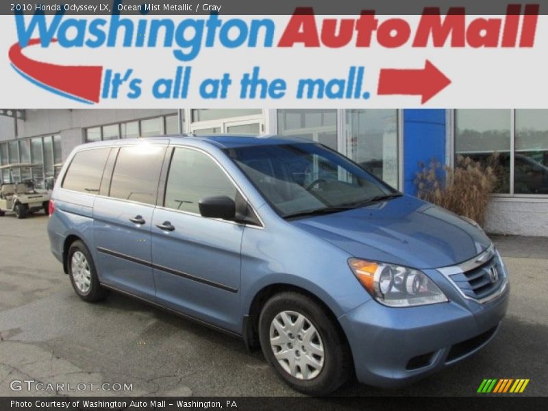 Ocean Mist Metallic / Gray 2010 Honda Odyssey LX