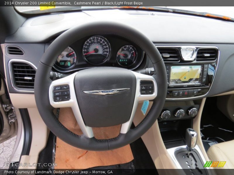 Cashmere Pearl / Black/Light Frost Beige 2014 Chrysler 200 Limited Convertible