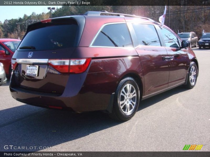 Dark Cherry Pearl II / Beige 2012 Honda Odyssey EX-L