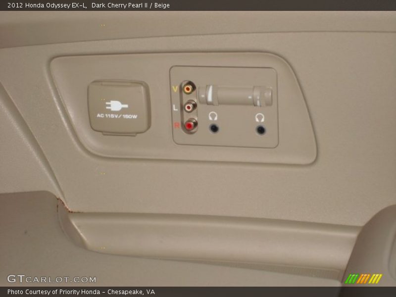 Dark Cherry Pearl II / Beige 2012 Honda Odyssey EX-L