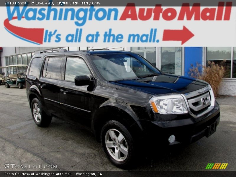 Crystal Black Pearl / Gray 2010 Honda Pilot EX-L 4WD