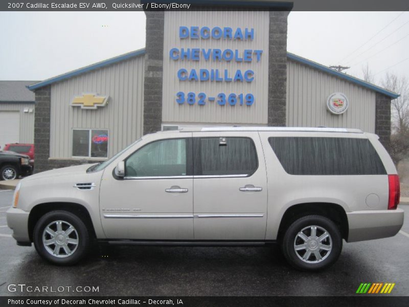 Quicksilver / Ebony/Ebony 2007 Cadillac Escalade ESV AWD