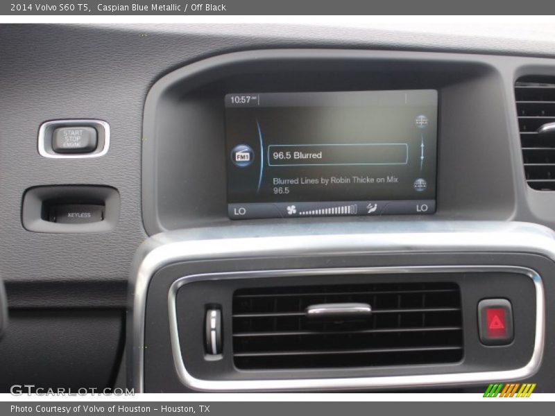 Caspian Blue Metallic / Off Black 2014 Volvo S60 T5