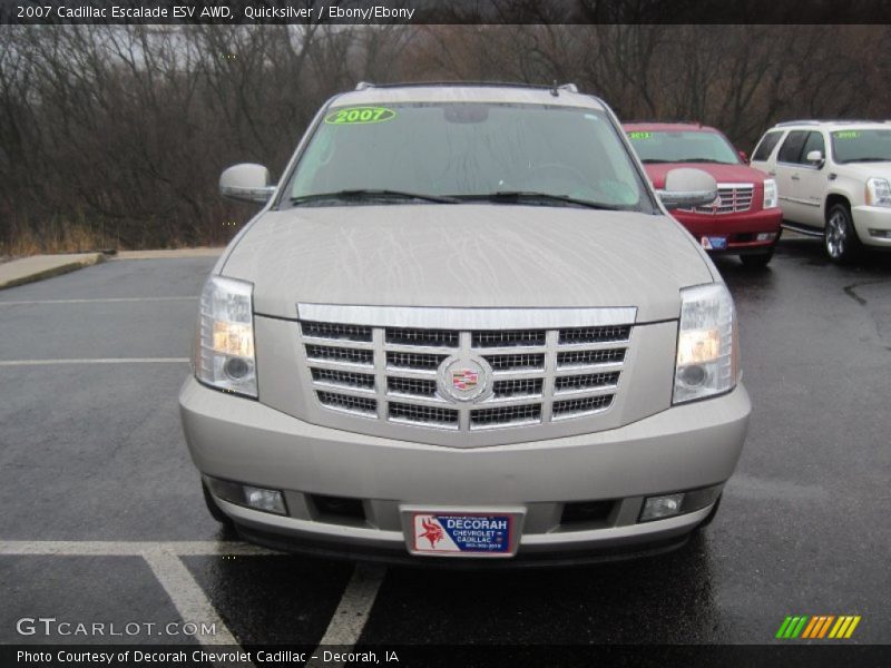 Quicksilver / Ebony/Ebony 2007 Cadillac Escalade ESV AWD