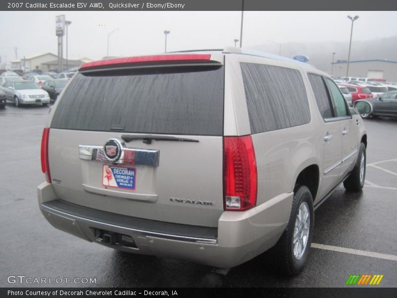 Quicksilver / Ebony/Ebony 2007 Cadillac Escalade ESV AWD