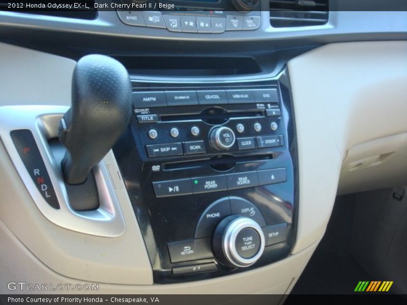 Dark Cherry Pearl II / Beige 2012 Honda Odyssey EX-L