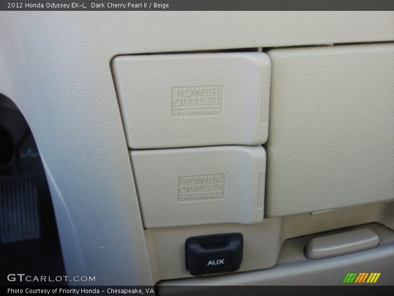 Dark Cherry Pearl II / Beige 2012 Honda Odyssey EX-L