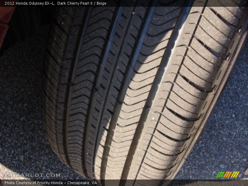 Dark Cherry Pearl II / Beige 2012 Honda Odyssey EX-L