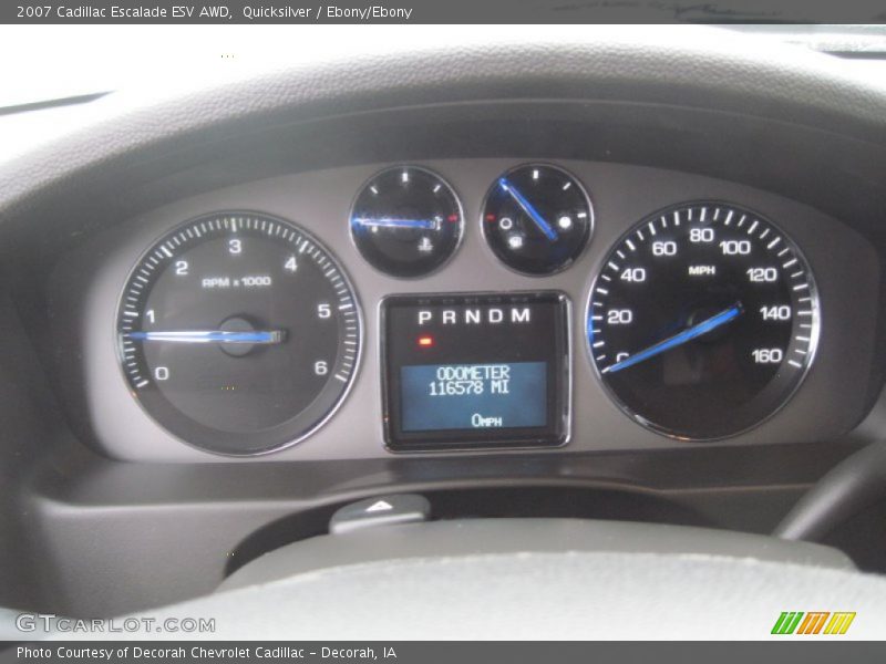 Quicksilver / Ebony/Ebony 2007 Cadillac Escalade ESV AWD