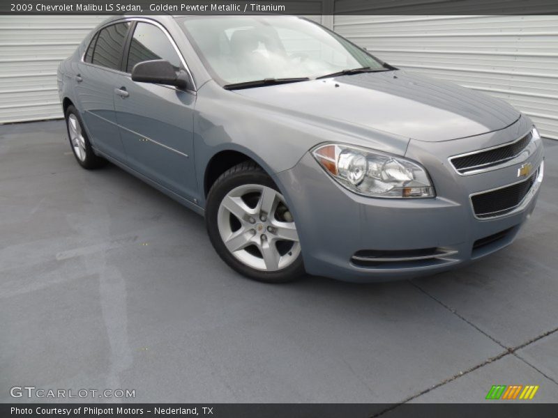 Golden Pewter Metallic / Titanium 2009 Chevrolet Malibu LS Sedan