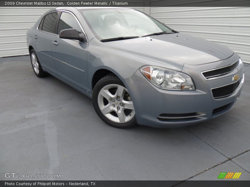 Golden Pewter Metallic / Titanium 2009 Chevrolet Malibu LS Sedan