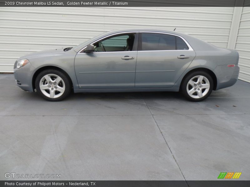 Golden Pewter Metallic / Titanium 2009 Chevrolet Malibu LS Sedan