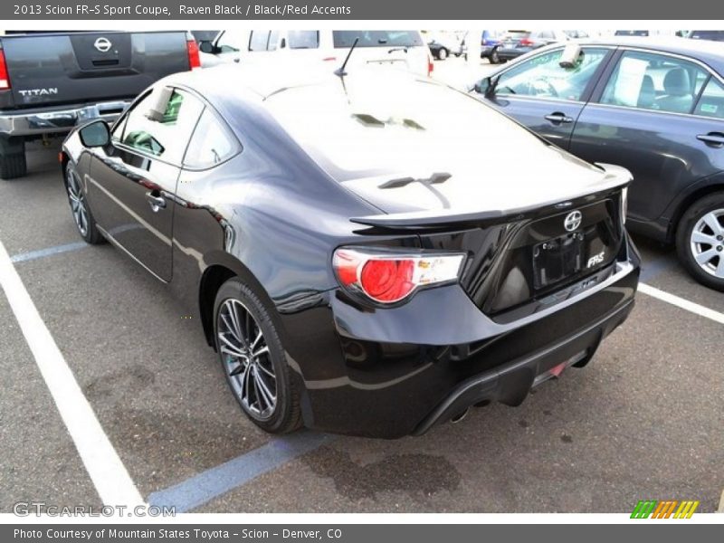 Raven Black / Black/Red Accents 2013 Scion FR-S Sport Coupe