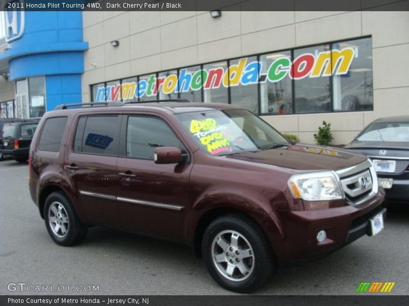 Dark Cherry Pearl / Black 2011 Honda Pilot Touring 4WD