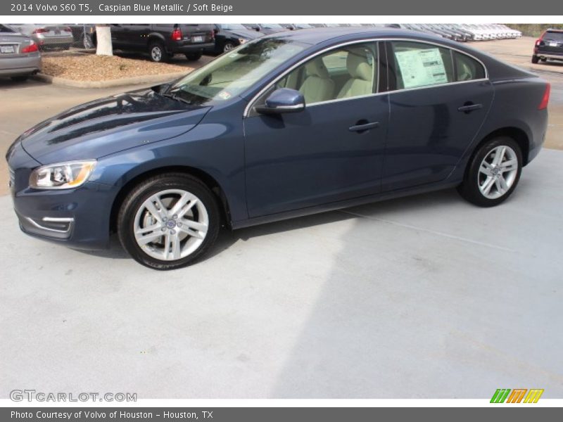 Caspian Blue Metallic / Soft Beige 2014 Volvo S60 T5
