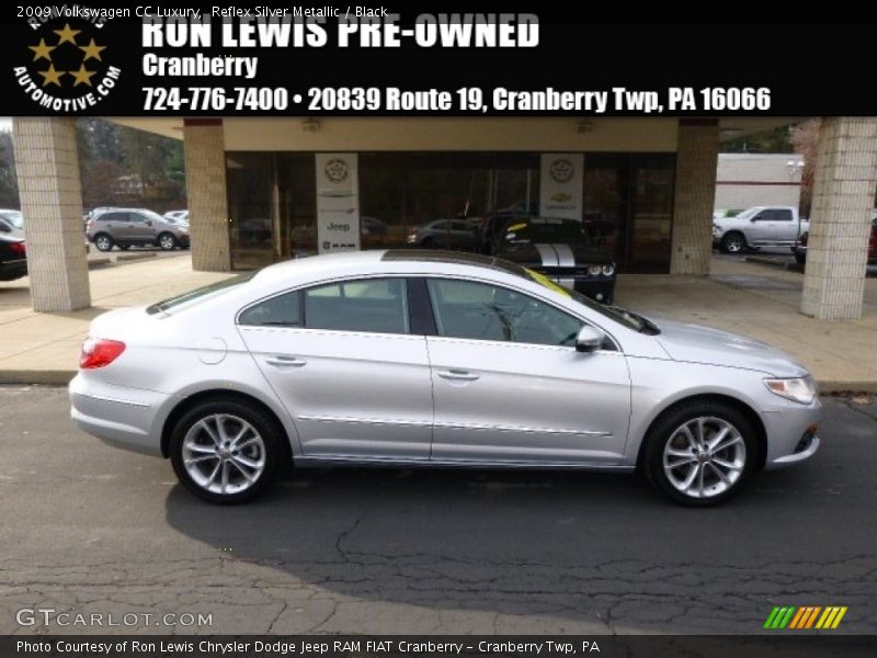 Reflex Silver Metallic / Black 2009 Volkswagen CC Luxury