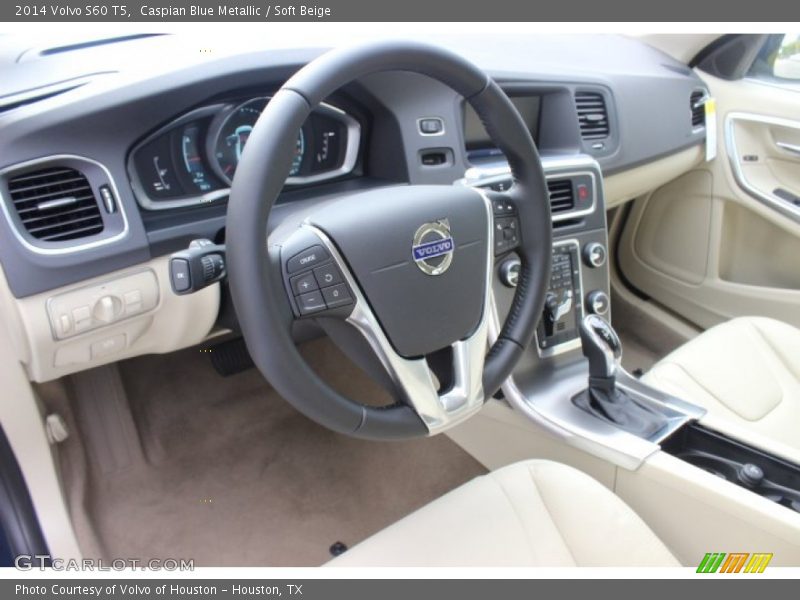 Caspian Blue Metallic / Soft Beige 2014 Volvo S60 T5