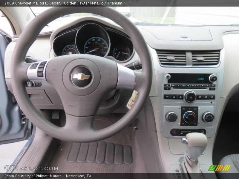 Golden Pewter Metallic / Titanium 2009 Chevrolet Malibu LS Sedan