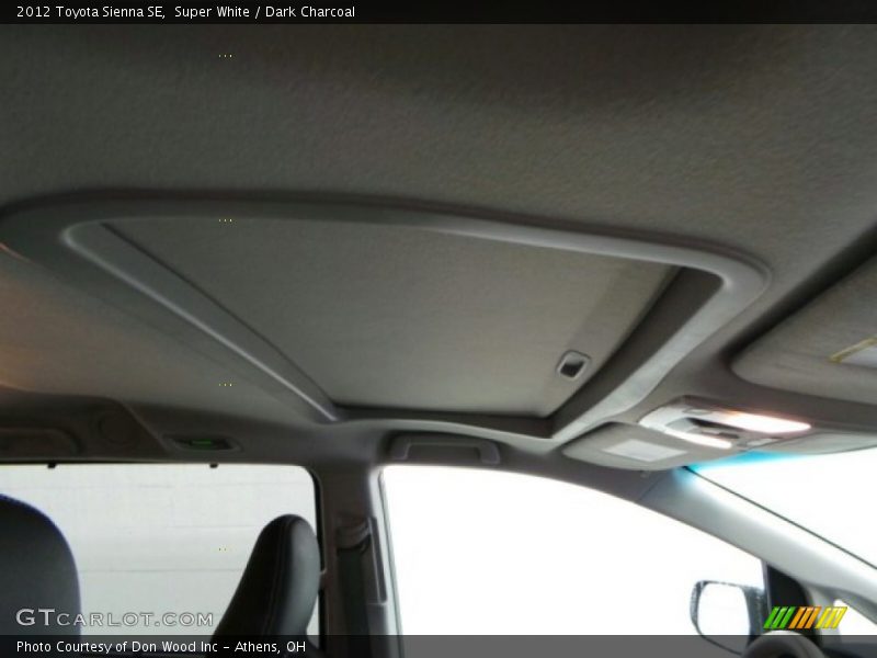 Super White / Dark Charcoal 2012 Toyota Sienna SE