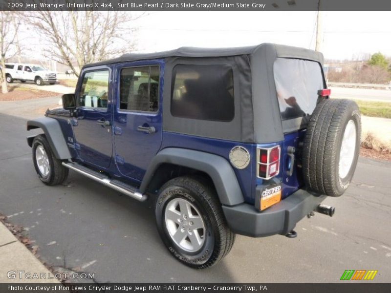 Surf Blue Pearl / Dark Slate Gray/Medium Slate Gray 2009 Jeep Wrangler Unlimited X 4x4