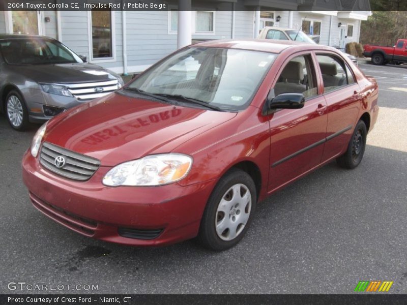 Impulse Red / Pebble Beige 2004 Toyota Corolla CE