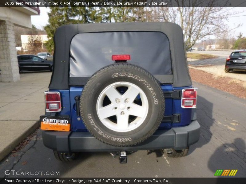 Surf Blue Pearl / Dark Slate Gray/Medium Slate Gray 2009 Jeep Wrangler Unlimited X 4x4