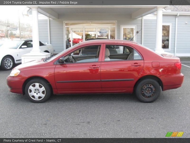 Impulse Red / Pebble Beige 2004 Toyota Corolla CE