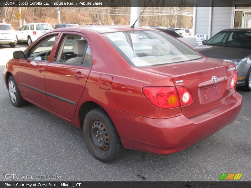 Impulse Red / Pebble Beige 2004 Toyota Corolla CE