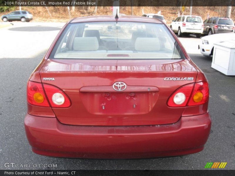 Impulse Red / Pebble Beige 2004 Toyota Corolla CE