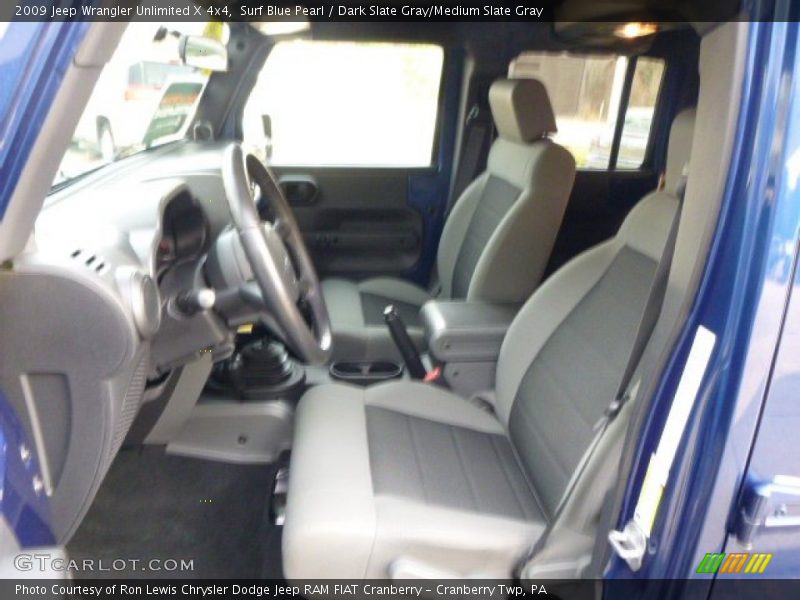 Surf Blue Pearl / Dark Slate Gray/Medium Slate Gray 2009 Jeep Wrangler Unlimited X 4x4