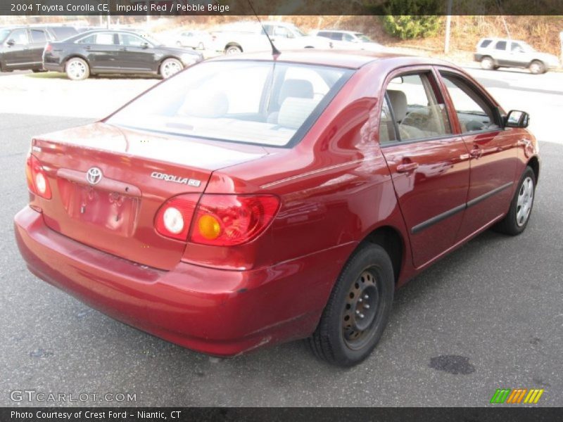 Impulse Red / Pebble Beige 2004 Toyota Corolla CE