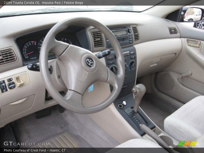 Impulse Red / Pebble Beige 2004 Toyota Corolla CE