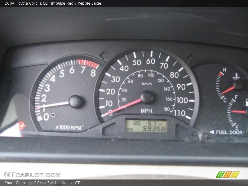 Impulse Red / Pebble Beige 2004 Toyota Corolla CE
