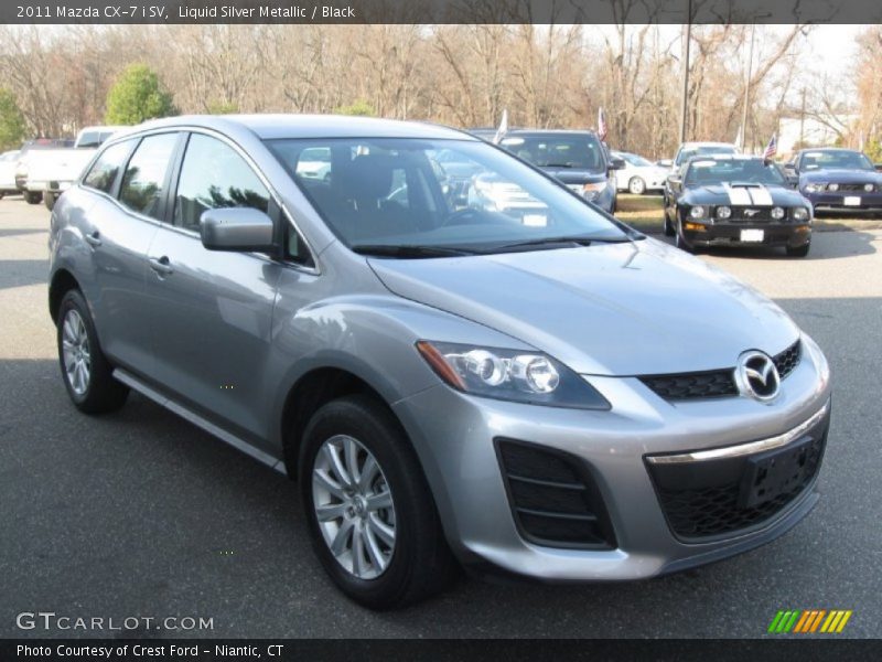 Liquid Silver Metallic / Black 2011 Mazda CX-7 i SV