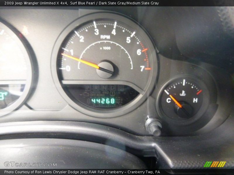 Surf Blue Pearl / Dark Slate Gray/Medium Slate Gray 2009 Jeep Wrangler Unlimited X 4x4