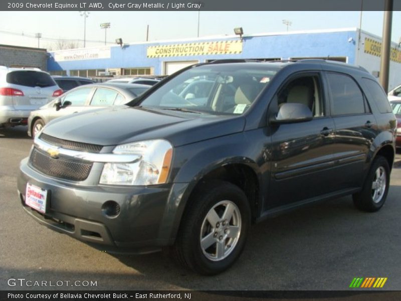Cyber Gray Metallic / Light Gray 2009 Chevrolet Equinox LT AWD